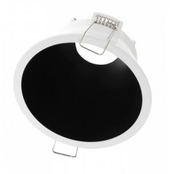 Reflector fijo Redondo Blanco/Negro Ø93mm para Foco Downlight LED COB 8W Konic VOLCAN